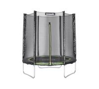 sweeek - Trampoline Rond Ø 180cm Vert avec Son Filet de Protection - Cassiopée - Trampoline de Jardin 2m| Qualité Pro. | Normes EU.