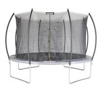 Trampoline rond Ø 370cm gris avec filet de protection intérieur - Saturne Inner - Nouveau modèle - trampoline de jardin 3.7m 370