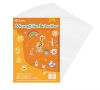 Sweelov Lot de 25 Films Rétractables Imprimables - Feuilles Transparentes Thermorétractables - Plastique Mat pour Bricolage et Artisanat Décoratif