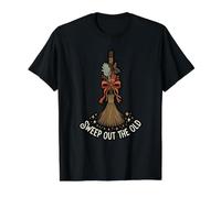 Sweep Out The Old Mystical Old Fashioned Witchy Home Decor T-Shirt Graphique avec Valeur, Homme, Noir, L