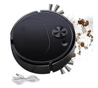Sweeping Robot Mop - 3-In-1 Ultra-Thin Auto Vacuum Cleaner Robotic | Vacuum Cleaner Anti-Fall Mute Robot Mop with Obstacle Avoidance System, Usb Charging for Hotel Pet Floor Carpet Hair Hard