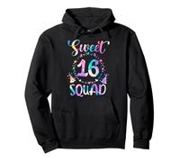 Sweet 16 Squad Girl Teen Seizième 16e Anniversaire Tie Dye Sweat à Capuche