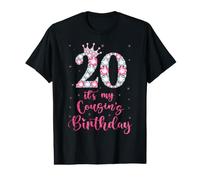 Sweet 20 It's My Cousin's Birthday Couronne Rose 20 Ans T-Shirt Graphique avec Valeur