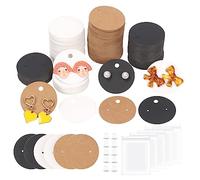 Sweet 800 Cartes de Présentation Boucles d'Oreilles Fermoirs Sacs Auto-adhésifs - Blanc et Noir - Kit d'Affichage
