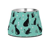 Sweet American Curlcats Bol turquoise pour chiens en acier inoxydable amélioré pour animaux domestiques à alimentation lente Convient aux moustaches