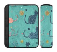 Sweet American Curlcats Lot de 2 housses de ceinture de sécurité pour voiture Turquoise