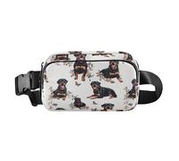 Sweet American Goldfinch Birds Blush Sac banane tendance pour femmes, hommes, adolescents Sac poitrine grande capacité, Sweet Rottweiler Dogs Blanc, 1 size