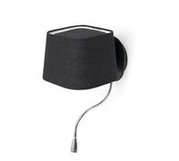 SWEET APLIQUE NEGRO 1 E27 15W CON LECTOR DE LED