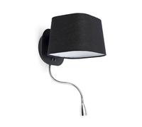 SWEET APLIQUE NEGRO 1 E27 15W CON LECTOR DE LED