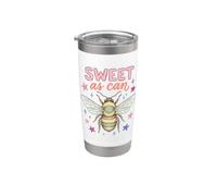 Sweet As Can Bee Cute Bumblebee Bee Lover Honeybee Gobelet isotherme en acier inoxydable double paroi
