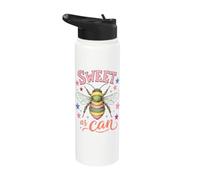 Sweet As Can Bee Cute Bumblebee Bee Lover Honeybee Stainless Steel Insulated Water Bottle