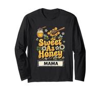 Sweet As Honey Mama Bumblebee Motif Floral rétro Manche Longue