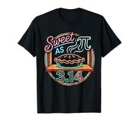 Sweet As Pi Day 3.14 Cherry Pie Retro 50s Diner Style Math T-Shirt