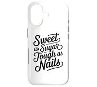 Sweet as Sugar Tough as Nails Cute Strong Woman Girl Coque pour iPhone 17
