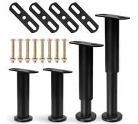 Sweet Assortiment de 16 pieds de support réglables en métal Pièces de rechange pour lit king size, canapé, table et meubles