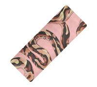 Sweet Ball Python Reptile Blush imprimé pliable tapis de yoga voyage caoutchouc naturel antidérapant, épais 1 mm avec sac de yoga tapete para ejercicio 180,3 x 66 cm pour homme