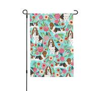 Sweet Basset Hound Drapeau de la paix avec impression 3D verticale double face pour décoration de la maison, jardin, terrasse, cour, pelouse, drapeau 71 x 101,6 cm
