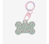 Sweet Basset Hound Impression florale en forme d'os Double face Pendentifs personnalisés pour chiens et chats