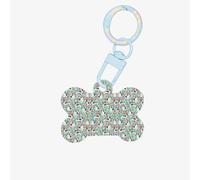 Sweet Basset Hound Impression florale en forme d'os Double face Pendentifs personnalisés pour chiens et chats