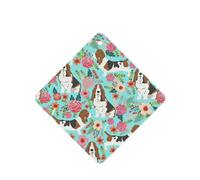 Sweet Basset Hound Lot de 10 feuilles parfumées à suspendre pour voiture Motif floral