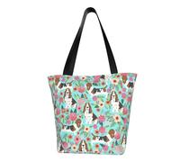 Sweet Basset Hound Sac fourre-tout pour femme, réutilisable, grand sac à bandoulière pour femme, grande capacité, sac à main tendance pour bureau, shopping, voyage