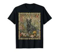 Sweet Black Scottish Terrier dans Un Jardin Anglais T-Shirt
