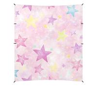 Sweet Blush Color Star Tente de plage pliable UPF50+ Protection solaire légère avec sac de transport pour camping, pique-nique, jardin et pêche