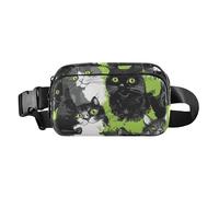 Sweet British Shorthair Cats Sac banane pour homme et femme avec sangle réglable pour le shopping, le sport, le travail, mariconeras de cintura para hombre Vert, Sweet British Shorthair Cats Vert,