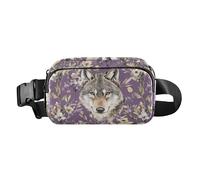 Sweet Burmesecats Sac banane multifonction avec sangle réglable pour homme et femme Blanc, Violet loup doux, 1 size