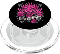 Sweet But Psycho Tatouage rétro Motif Tigre Pastel PopSockets PopGrip pour MagSafe