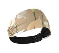 Sweet Calla Lily Flower Bandeau élastique en tissu rafraîchissant pour femme pour se laver le visage Yoga Yoga Gym