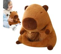 Sweet Capybara Head Cover, peluche Capybara -head Cover -Beautiful Plush -Capybara -Head Masque, animal carit animé Headgear Christmas Party Costume Costume accessoire