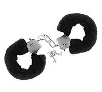 Sweet Caress Menottes Fourrure Noire pour Poignets Réglables