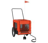SWEET®Chariot pour Chat /Chien Poussette /Remorque de vélo pour animaux de compagnie orange et noir EU26_634856