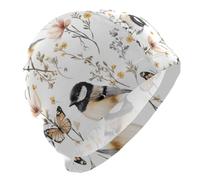 Sweet Chickadee Birds White Waterproof Swim for Men Short Hair Waterproof for Swimming Hair Protection and Drag Reduction Gorras para natacion mujer