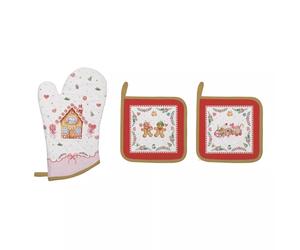 SWEET CHRISTMAS Gant + 2 Maniques en coton EASY LIFE