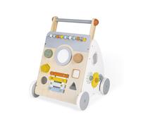 Sweet Cocoon Multi-Activity Trolley - Wooden Push Cart - 9 Activities - Silent Wheels, Water Painting - Evolving Toy for Children from 12 months