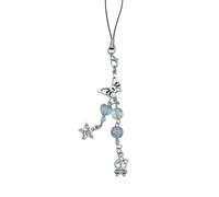 Sweet Cool Star Bead Téléphone Charm Sangles Pendentifs de Voiture Pendentifs Mode Décoration de Sac à Main Accessoires de Sac à Main Perle Étoile Téléphone Charme Sangle Sweet Lanyard pour Femmes