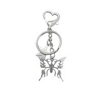 Sweet Cool Wind Hollow Butterflies Porte-clés étoile à cinq branches Y2k rétro pendentif cœur boucle accessoires papillon creux étoile à cinq branches porte-clés, a, taille unique
