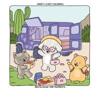 Sweet & Cozy Coloring Book: Bestie Road Trip Moments - Coloring Book for Adults and Kids Featuring Cute Animal Friends with Easy Camping and Travel Designs for Relaxation