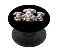 Sweet Dessert Garden Gnomes for Baking Mom and Pastry Chef PopSockets PopGrip Adhésif