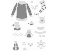Sweet Dixie Matrice de découpe en métal - Motif pull de Noël - Argenté - SDD607