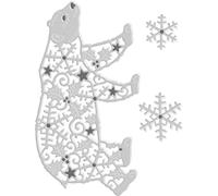 Sweet Dixie Matrices de découpe en métal Filigrane Ours polaire Argent SDD600