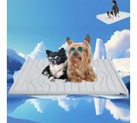 sweet dreamed dog cooling mat, Comfortable Non-Slip Washable Double-Sided Pet Bed, Double-Sided Foldable Non-Slip Coolings Pad for Dogs Cat in Summer, Machine Washable for Dog Cat (granny gray,M)