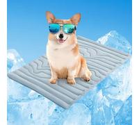 Sweet Dreamed Dog Cooling Mat, Tapis rafraîchissant pour Animaux de Compagnie pour intérieur, Tapis Auto-rafraîchissant Lavable en Machine pour Chiens (Blue, L-122 * 71cm)