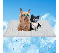 Sweet Dreamed Dog Cooling Mat, Tapis rafraîchissant pour Animaux de Compagnie pour intérieur, Tapis Auto-rafraîchissant Lavable en Machine pour Chiens (Gray, XL-150 * 101cm)