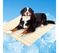 Sweet Dreamed Dog Cooling Mat, Tapis rafraîchissant pour Animaux de Compagnie pour intérieur, Tapis Auto-rafraîchissant Lavable en Machine pour Chiens (Beige, S-51 * 41cm)