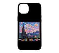 Sweet Dreams Cute Van Gogh Starry Night Peinture Bonbons Coque pour iPhone 14 Plus