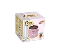 Bestron Fondue au chocolat pour 2 personnes, appareil a fondue au chocolat avec y compris 10 brochettes, 10 fourchettes et 1x spatule, mini-fondue, 25 watts, Couleur: Rose