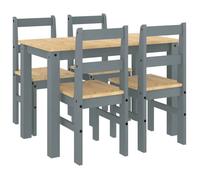SWEET Ensemble à manger Panama 5 pcs - Table et 4 chaises - gris bois de pin massif 2025|29438